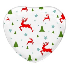 Christmas Texture, Pattern, Red, Craciun, Christmas, Snowflake, Heart Glass Fridge Magnet (4 Pack) by kyorashop23