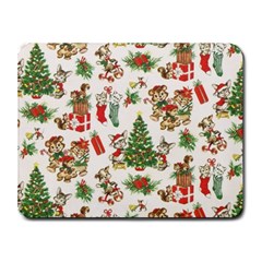 Christmas Texture, Pattern, Red, Tree, Craciun, Green, Christmas Small Mousepad