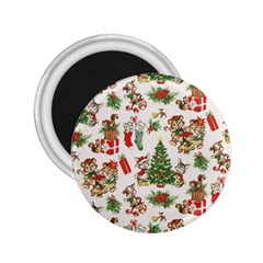 Christmas Texture, Pattern, Red, Tree, Craciun, Green, Christmas 2 25  Magnets by kyorashop23