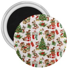 Christmas Texture, Pattern, Red, Tree, Craciun, Green, Christmas 3  Magnets