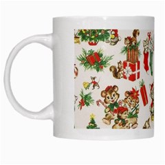 Christmas Texture, Pattern, Red, Tree, Craciun, Green, Christmas White Mug