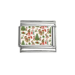 Christmas Texture, Pattern, Red, Tree, Craciun, Green, Christmas Italian Charm (9mm)