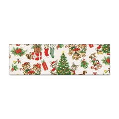 Christmas Texture, Pattern, Red, Tree, Craciun, Green, Christmas Sticker Bumper (10 pack)