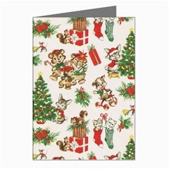 Christmas Texture, Pattern, Red, Tree, Craciun, Green, Christmas Greeting Cards (pkg Of 8)