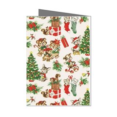 Christmas Texture, Pattern, Red, Tree, Craciun, Green, Christmas Mini Greeting Cards (pkg Of 8) by kyorashop23