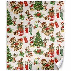 Christmas Texture, Pattern, Red, Tree, Craciun, Green, Christmas Canvas 8  X 10 