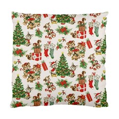 Christmas Texture, Pattern, Red, Tree, Craciun, Green, Christmas Standard Cushion Case (two Sides)