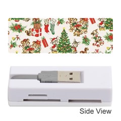 Christmas Texture, Pattern, Red, Tree, Craciun, Green, Christmas Memory Card Reader (stick) by kyorashop23