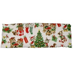 Christmas Texture, Pattern, Red, Tree, Craciun, Green, Christmas One Side Body Pillow Cases