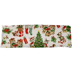 Christmas Texture, Pattern, Red, Tree, Craciun, Green, Christmas 21 x63  Body Pillow Case Dakimakura (two Sides) by kyorashop23