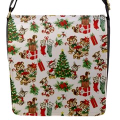 Christmas Texture, Pattern, Red, Tree, Craciun, Green, Christmas Flap Closure Messenger Bag (s)