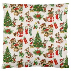 Christmas Texture, Pattern, Red, Tree, Craciun, Green, Christmas Standard Premium Plush Fleece Cushion Case (One Side)