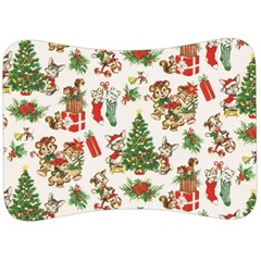 Christmas Texture, Pattern, Red, Tree, Craciun, Green, Christmas Velour Seat Head Rest Cushion