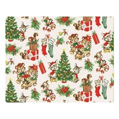 Christmas Texture, Pattern, Red, Tree, Craciun, Green, Christmas Premium Plush Fleece Blanket (large)