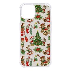 Christmas Texture, Pattern, Red, Tree, Craciun, Green, Christmas iPhone 14 TPU UV Print Case