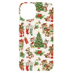 Christmas Texture, Pattern, Red, Tree, Craciun, Green, Christmas Iphone 14 Black Uv Print Case by kyorashop23