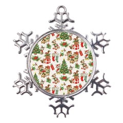 Christmas Texture, Pattern, Red, Tree, Craciun, Green, Christmas Metal Large Snowflake Ornament