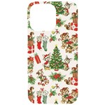 Christmas Texture, Pattern, Red, Tree, Craciun, Green, Christmas iPhone 15 Pro Max Black UV Print PC Hardshell Case Front