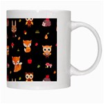 Cool Woodland Animal, Koteto, Scandinavian, Acorn White Mug Right