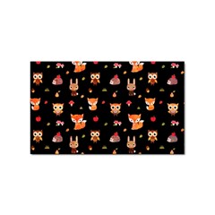 Cool Woodland Animal, Koteto, Scandinavian, Acorn Sticker Rectangular (100 Pack)