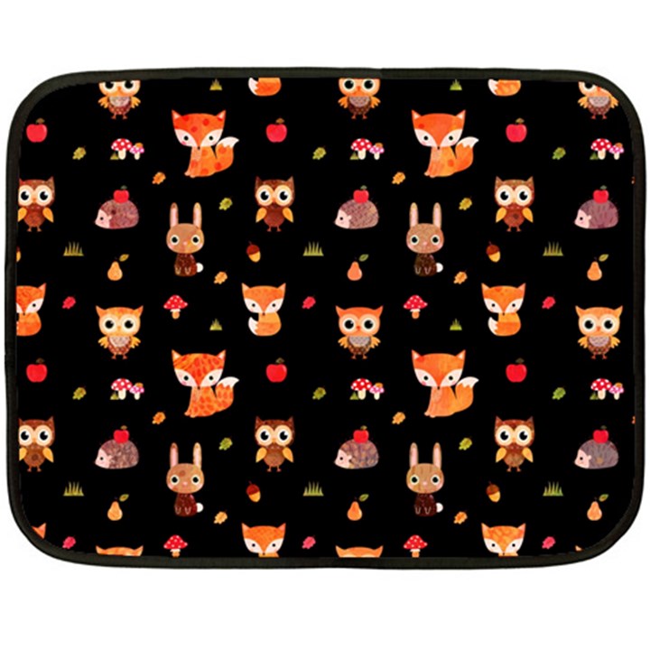 Cool Woodland Animal, Koteto, Scandinavian, Acorn Two Sides Fleece Blanket (Mini)