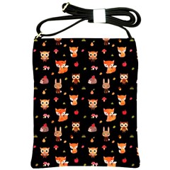 Cool Woodland Animal, Koteto, Scandinavian, Acorn Shoulder Sling Bag