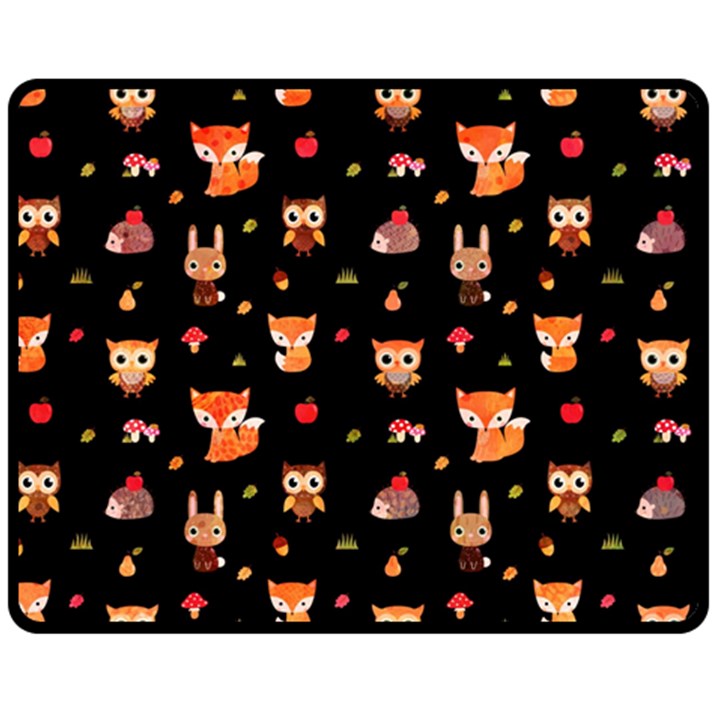 Cool Woodland Animal, Koteto, Scandinavian, Acorn Fleece Blanket (Medium)