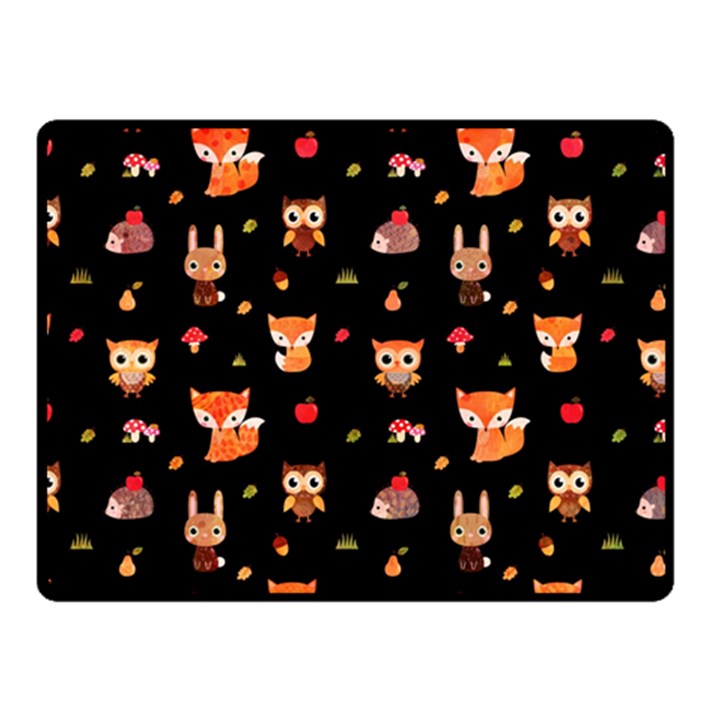 Cool Woodland Animal, Koteto, Scandinavian, Acorn Fleece Blanket (Small)