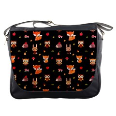 Cool Woodland Animal, Koteto, Scandinavian, Acorn Messenger Bag