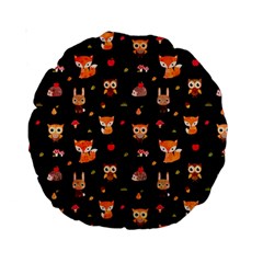 Cool Woodland Animal, Koteto, Scandinavian, Acorn Standard 15  Premium Round Cushions