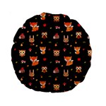 Cool Woodland Animal, Koteto, Scandinavian, Acorn Standard 15  Premium Round Cushions Back