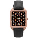 Cool Woodland Animal, Koteto, Scandinavian, Acorn Rose Gold Leather Watch  Front