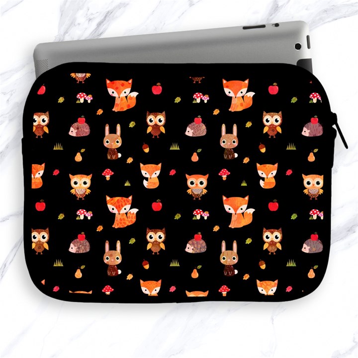 Cool Woodland Animal, Koteto, Scandinavian, Acorn Apple iPad 2/3/4 Zipper Cases