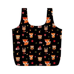 Cool Woodland Animal, Koteto, Scandinavian, Acorn Full Print Recycle Bag (m)