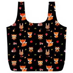 Cool Woodland Animal, Koteto, Scandinavian, Acorn Full Print Recycle Bag (xxl)