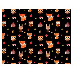 Cool Woodland Animal, Koteto, Scandinavian, Acorn Premium Plush Fleece Blanket (medium) by kyorashop23