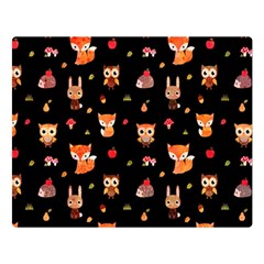 Cool Woodland Animal, Koteto, Scandinavian, Acorn Premium Plush Fleece Blanket (large) by kyorashop23