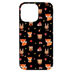 Cool Woodland Animal, Koteto, Scandinavian, Acorn Iphone 14 Pro Max Black Uv Print Case by kyorashop23