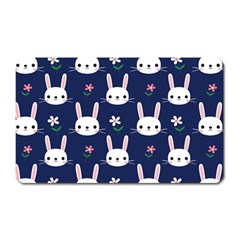 Cute Bunny Pattern, Easter, Koteto Magnet (rectangular)