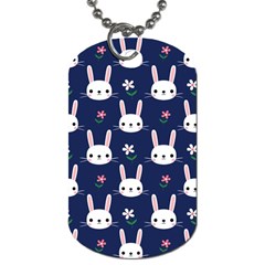 Cute Bunny Pattern, Easter, Koteto Dog Tag (one Side)