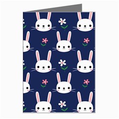 Cute Bunny Pattern, Easter, Koteto Greeting Card by kyorashop23