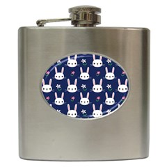 Cute Bunny Pattern, Easter, Koteto Hip Flask (6 Oz)