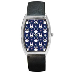 Cute Bunny Pattern, Easter, Koteto Barrel Style Metal Watch