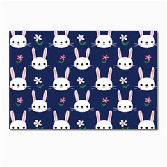 Cute Bunny Pattern, Easter, Koteto Postcards 5  X 7  (pkg Of 10) by kyorashop23