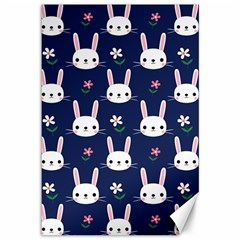 Cute Bunny Pattern, Easter, Koteto Canvas 12  X 18 