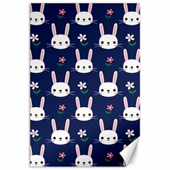 Cute Bunny Pattern, Easter, Koteto Canvas 24  X 36 