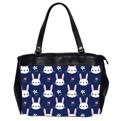 Cute Bunny Pattern, Easter, Koteto Oversize Office Handbag (2 Sides)