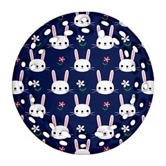 Cute Bunny Pattern, Easter, Koteto Ornament (round Filigree)