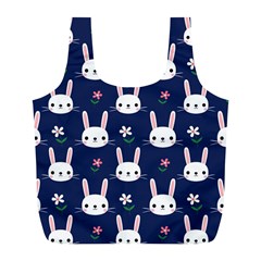 Cute Bunny Pattern, Easter, Koteto Full Print Recycle Bag (l)