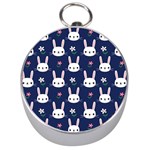 Cute Bunny Pattern, Easter, Koteto Silver Compasses Front